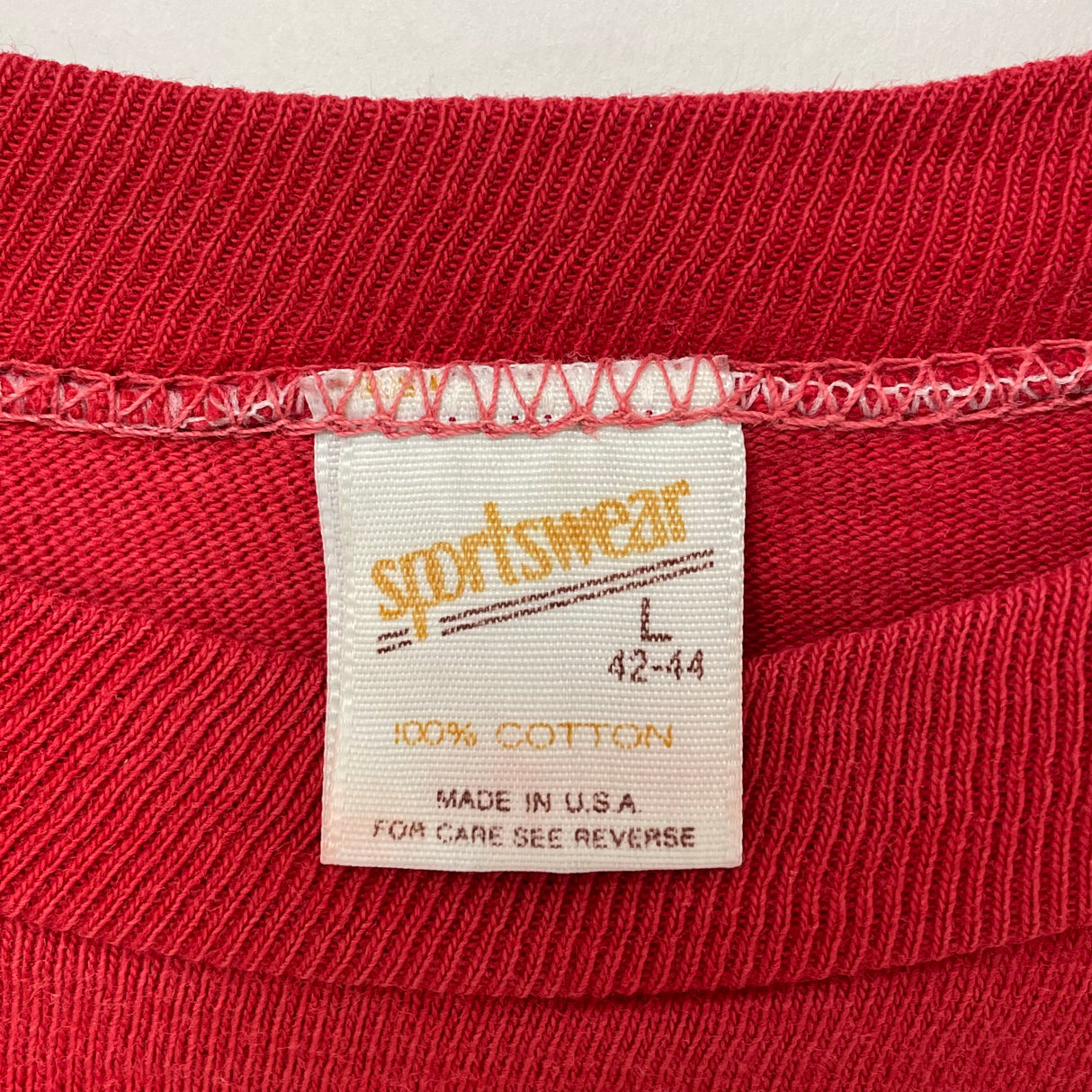 1970s sportswear U.S. MARINES レッド ヴィンテージ コットンTシャツ "MADE IN USA" Lサイズ【FB-TS-0001C-】