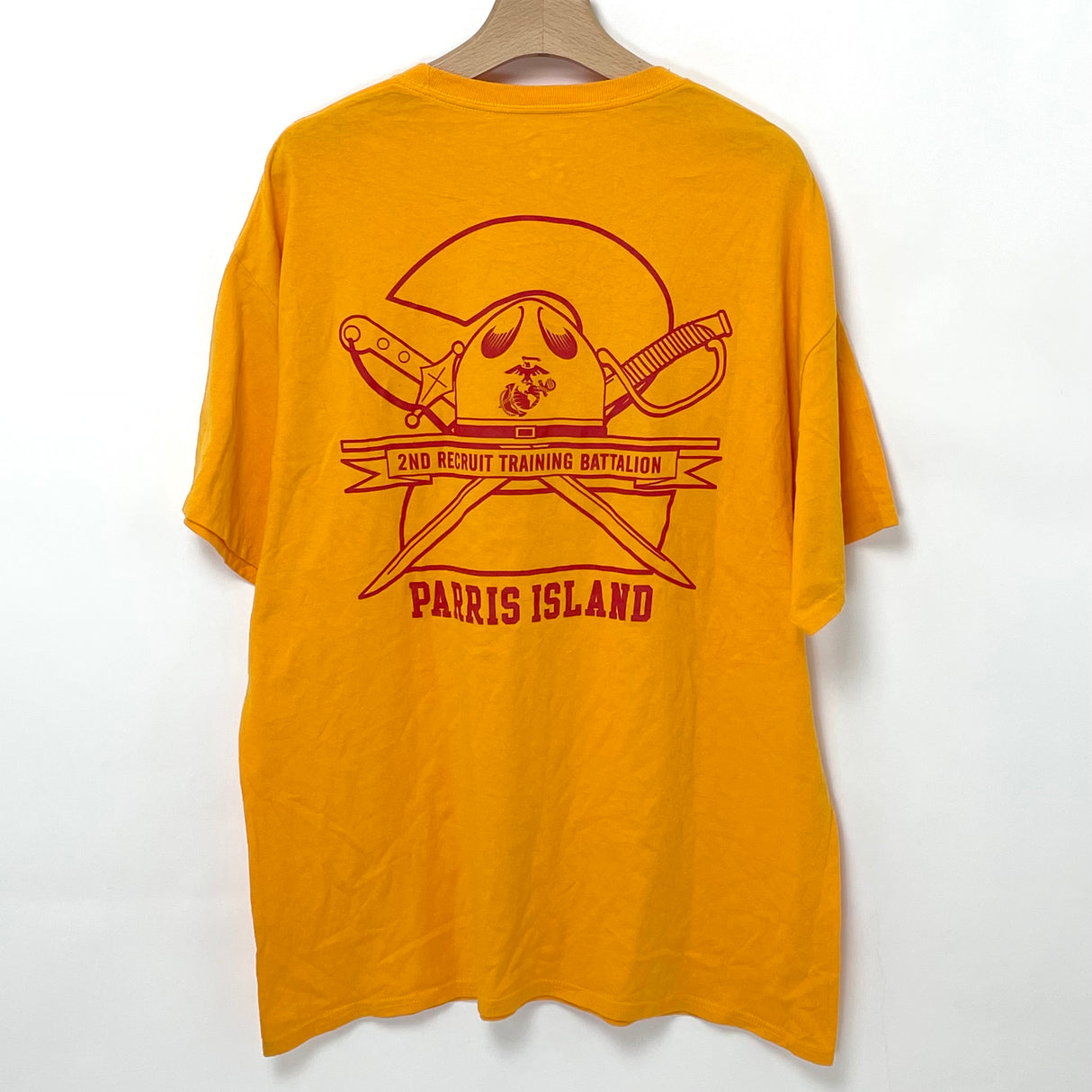 Champion/チャンピオン イエロー USMC ミリタリーTシャツ XLサイズ【FB-TS-0005B-】