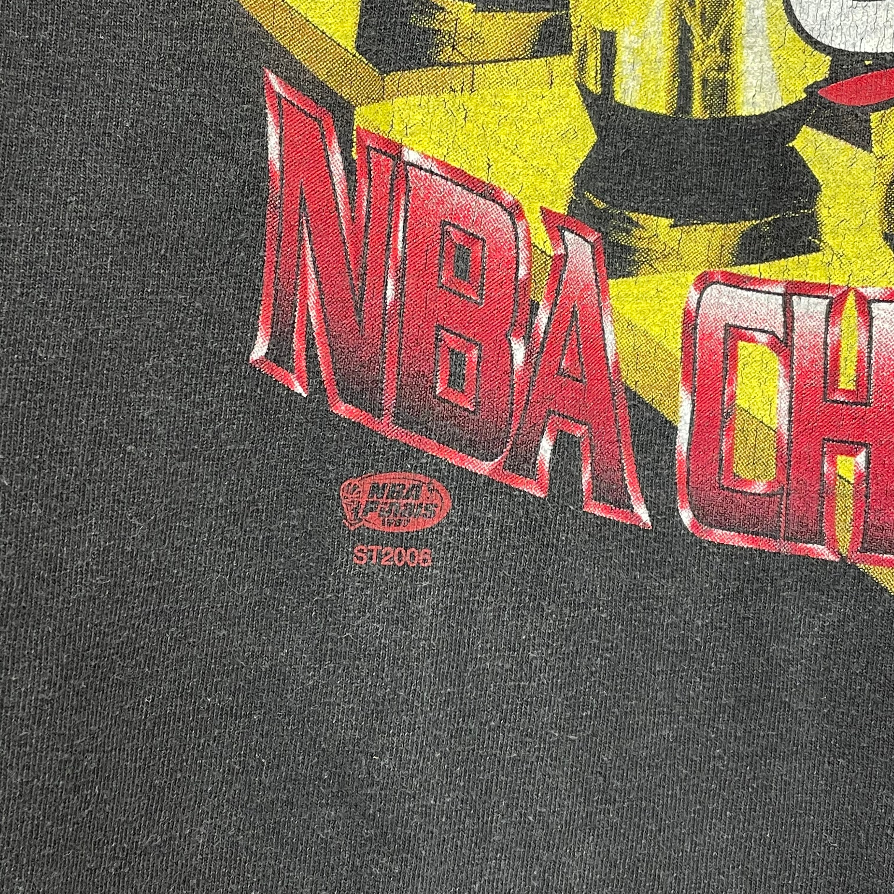 古着　シカゴ・ブルズ Tシャツ ブラック　STARTER Lサイズ NBA レディース] 1980s ヴィンテージ NBA シカゴブルズ Tシャツ ブラック