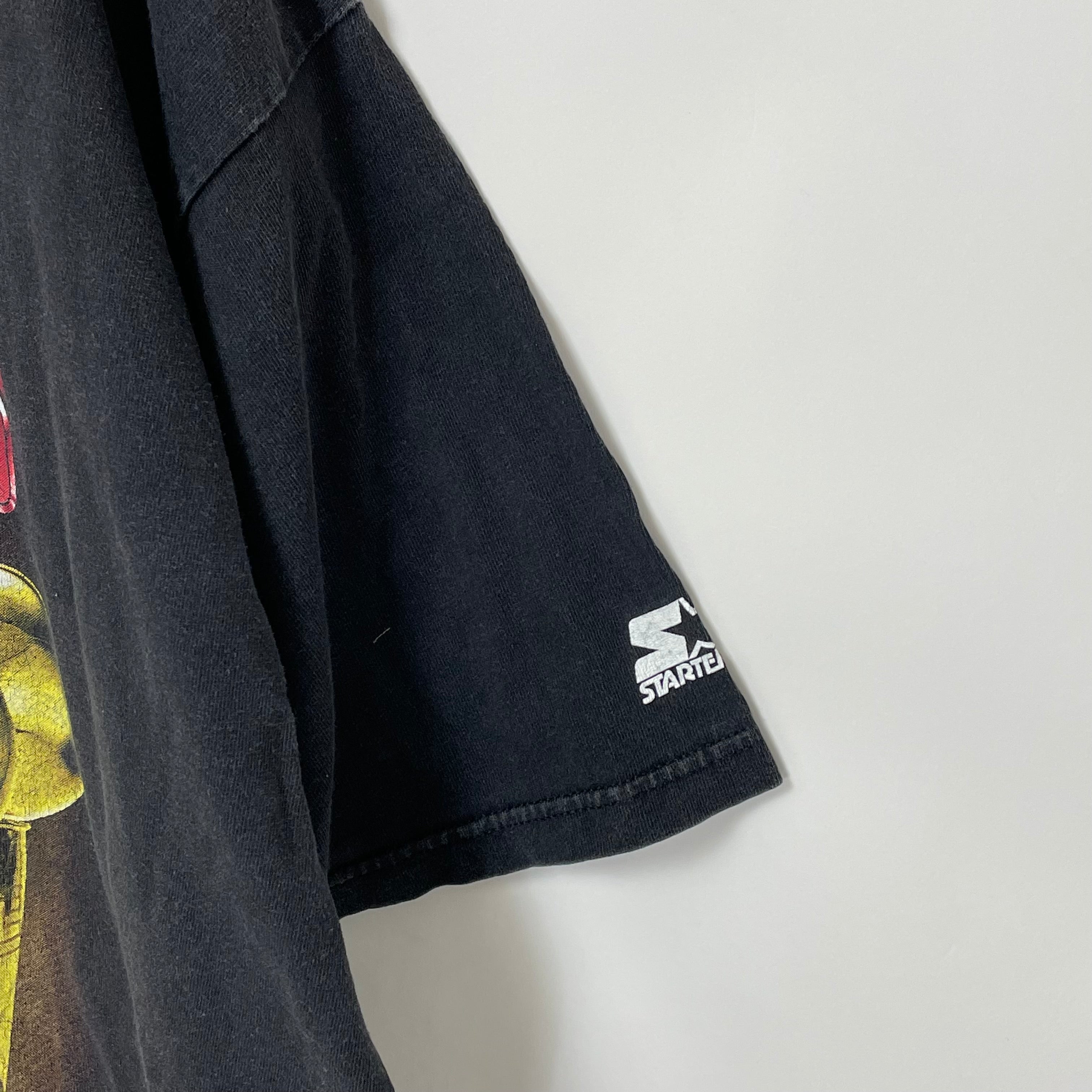 古着　シカゴ・ブルズ Tシャツ ブラック　STARTER Lサイズ NBA レディース] 1980s ヴィンテージ NBA シカゴブルズ Tシャツ ブラック