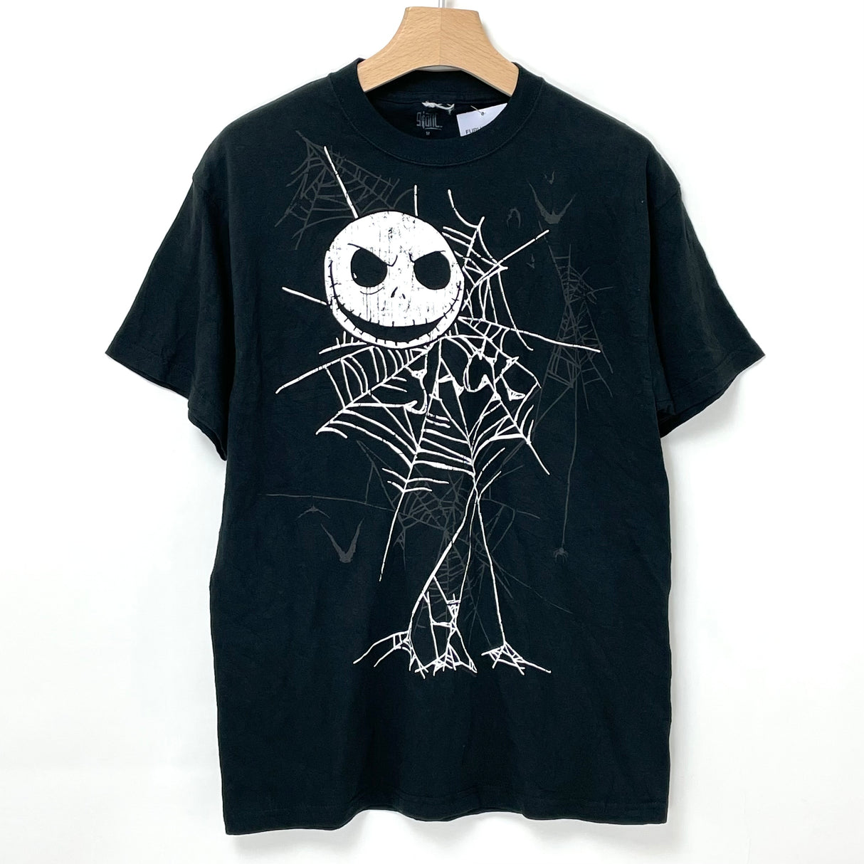 2000s GIANT/ジャイアント ブラック ナイトメアー・ビフォア・クリスマス ジャック・スケリントン キャラクターTシャツ Mサイズ【FB-TS-0012B-】