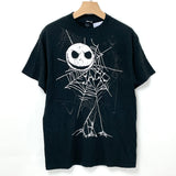 2000s GIANT/ジャイアント ブラック ナイトメアー・ビフォア・クリスマス ジャック・スケリントン キャラクターTシャツ Mサイズ【FB-TS-0012B-】