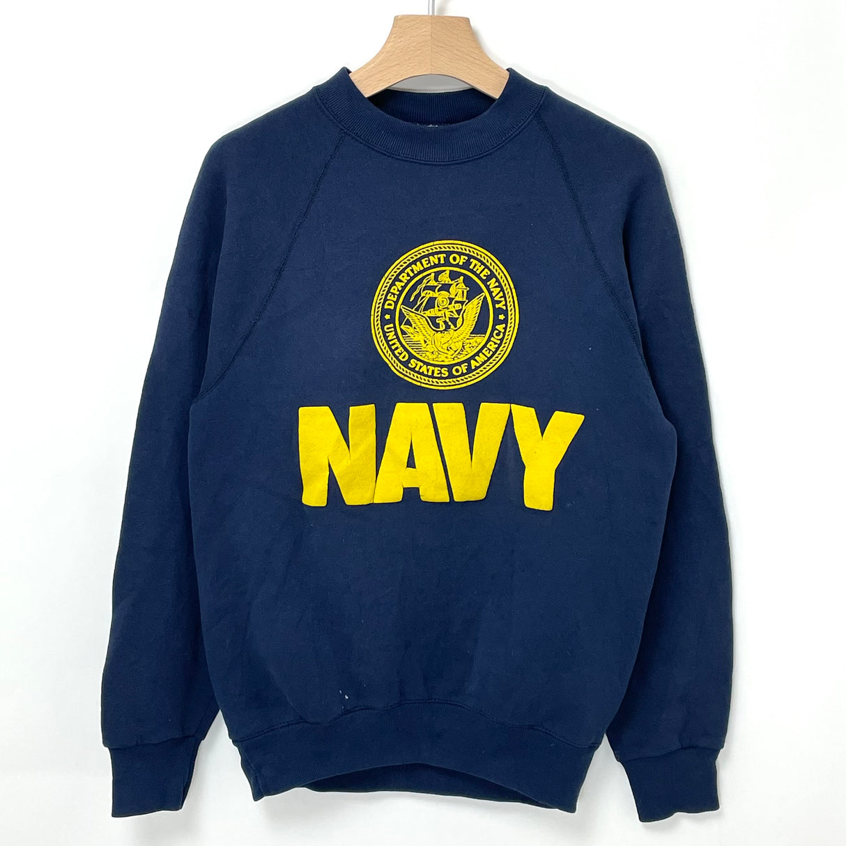 80,90s アメリカ海軍 U.S.NAVY ネイビー SANTEE スウェットシャツ Mサイズ【FB-SS-0023B=】