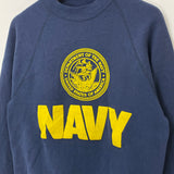 80,90s アメリカ海軍 U.S.NAVY ネイビー SANTEE スウェットシャツ Mサイズ【FB-SS-0023B=】