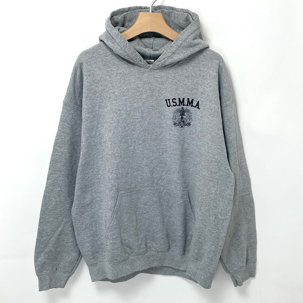アメリカ軍 U.S.M.M.A. グレー フードスウェットシャツ Lサイズ【FB-SS-0021B=】