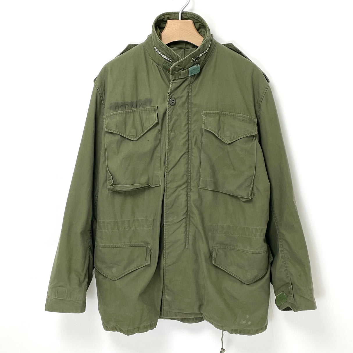【2nd モデル】アメリカ軍 OD M-65 フィールドジャケット USED A5UVB
