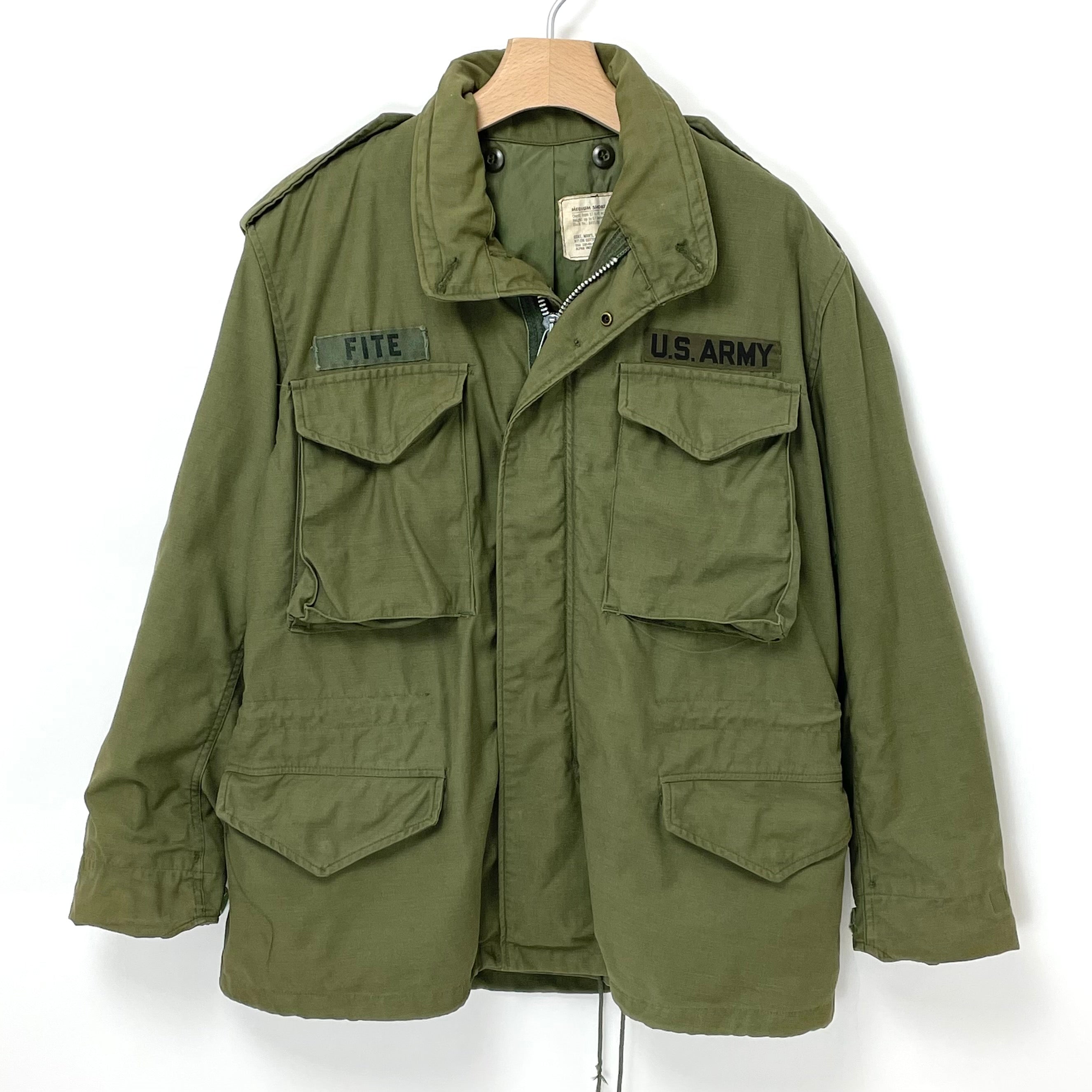 2nd モデル】アメリカ軍 OD M-65 フィールドジャケット ワッペン付