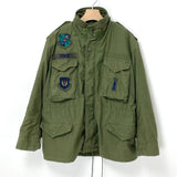 【3rd&4th モデル】アメリカ軍 OD M-65 フィールドジャケット ワッペン付 USED A5UW