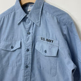 アメリカ海軍 U.S.NAVY 半袖シャンブレーシャツ【FB-SH-ML0005B-】