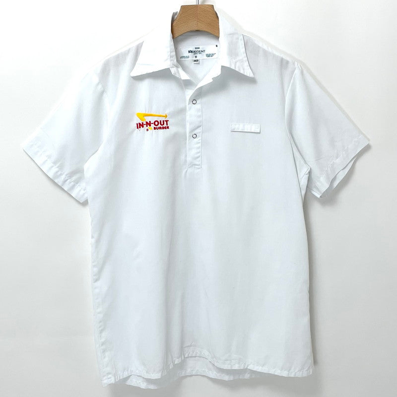 IN-N-OUT BURGER ホワイト プルオーバー 半袖ワークシャツ Mサイズ【FB-SH-0004B-】
