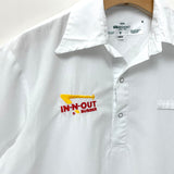 IN-N-OUT BURGER ホワイト プルオーバー 半袖ワークシャツ Mサイズ【FB-SH-0004B-】
