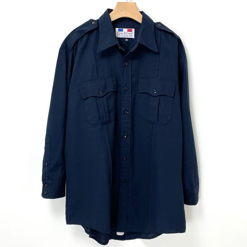 【美品】アメリカ軍 ダークネイビー ドレスシャツ【FB-SH-ML0010A=】
