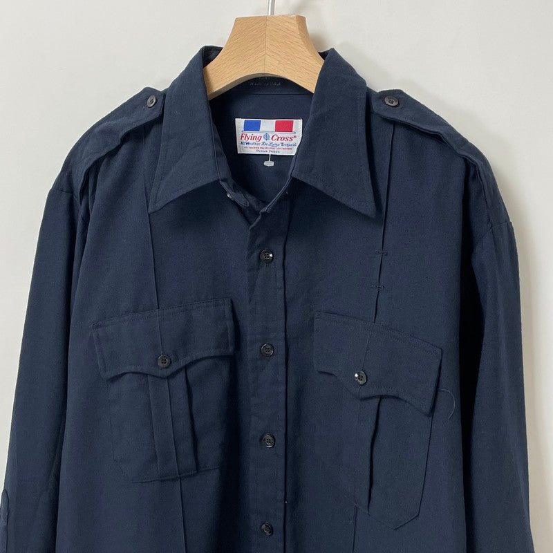 【美品】アメリカ軍 ダークネイビー ドレスシャツ【FB-SH-ML0010A=】