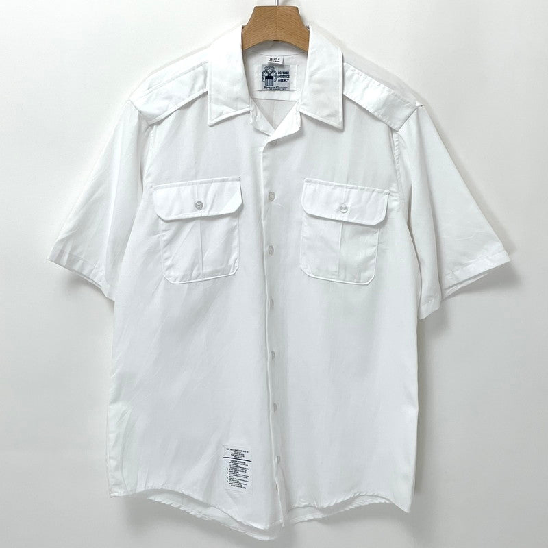 【美品】アメリカ陸軍 U.S.ARMY ホワイト 521 半袖ドレスシャツ サイズ表記16.5C【FB-SH-0016A-】