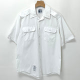 【美品】アメリカ陸軍 U.S.ARMY ホワイト 521 半袖ドレスシャツ サイズ表記16.5C【FB-SH-0016A-】