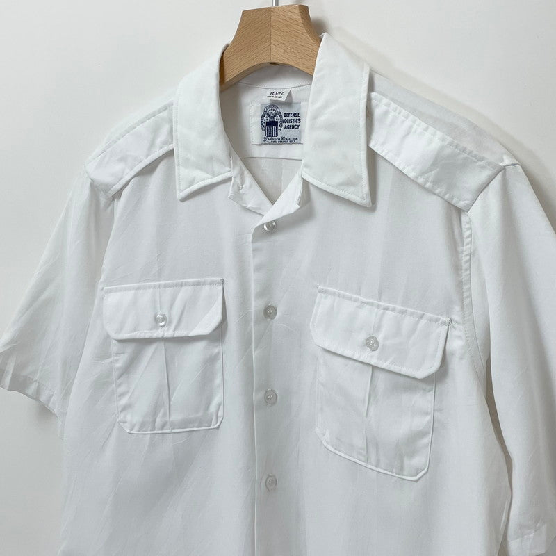 【美品】アメリカ陸軍 U.S.ARMY ホワイト 521 半袖ドレスシャツ サイズ表記16.5C【FB-SH-0016A-】