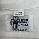 【美品】アメリカ陸軍 U.S.ARMY ホワイト 521 半袖ドレスシャツ サイズ表記16.5C【FB-SH-0016A-】