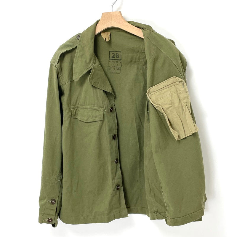 【超希少】【美品】1954年製 フランス軍 M-47 フィールドジャケット 2ポケット TTA47 サイズ表記26【FB-JK-0022A】