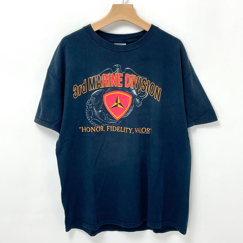 U.S.M.C. 3rd MARINE DIVISION ミリタリーTシャツ XLサイズ【FB-TS-0017B-】