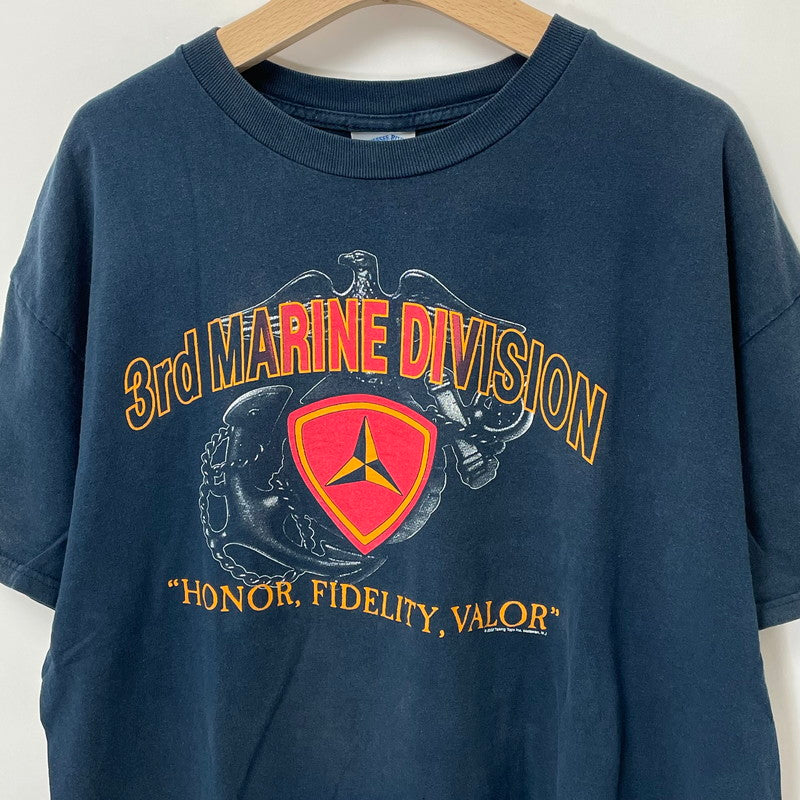 U.S.M.C. 3rd MARINE DIVISION ミリタリーTシャツ XLサイズ【FB-TS-0017B-】