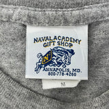 アメリカ海軍兵学校 U.S.NAVAL ACADEMY グレー Tシャツ Mサイズ【FB-TS-0015B-】
