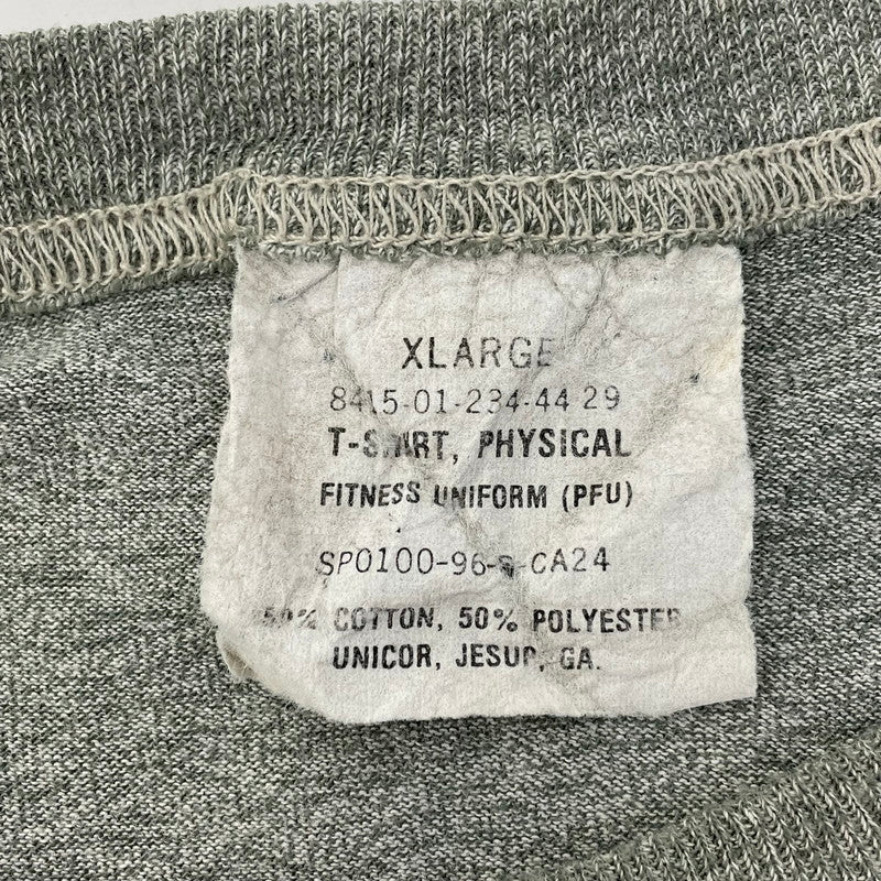 90s アメリカ陸軍 U.S.ARMY グレー ヴィンテージ PFU トレーニングTシャツ XLサイズ【FB-TS-0028B-】