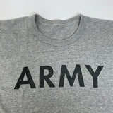 【シングルステッチ】80-90s アメリカ陸軍 U.S.ARMY グレー ヴィンテージ PFU トレーニングTシャツ Lサイズ【FB-TS-0026B-】