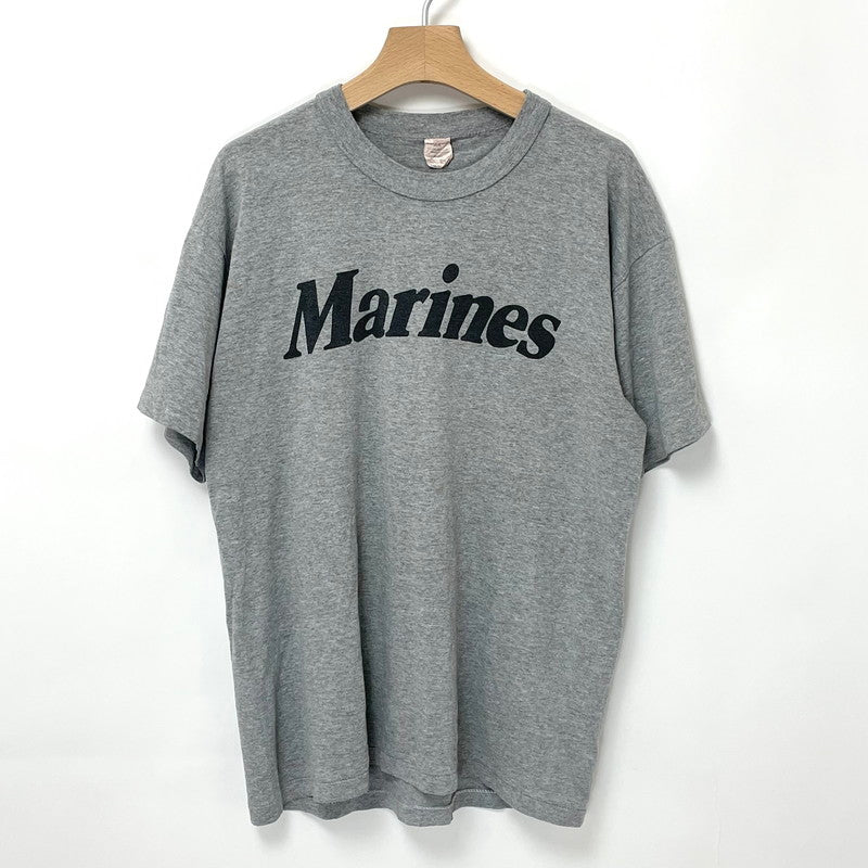 【シングルステッチ】アメリカ海兵隊 USMC グレー ヴィンテージ トレーニングTシャツ Lサイズ【FB-TS-0020C-】