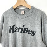 【シングルステッチ】アメリカ海兵隊 USMC グレー ヴィンテージ トレーニングTシャツ Lサイズ【FB-TS-0020C-】