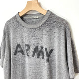 【激レア】80-90s アメリカ陸軍 U.S.ARMY グレー シングルステッチ ヴィンテージ PFU ダメージTシャツ Lサイズ【FB-TS-0037C-】