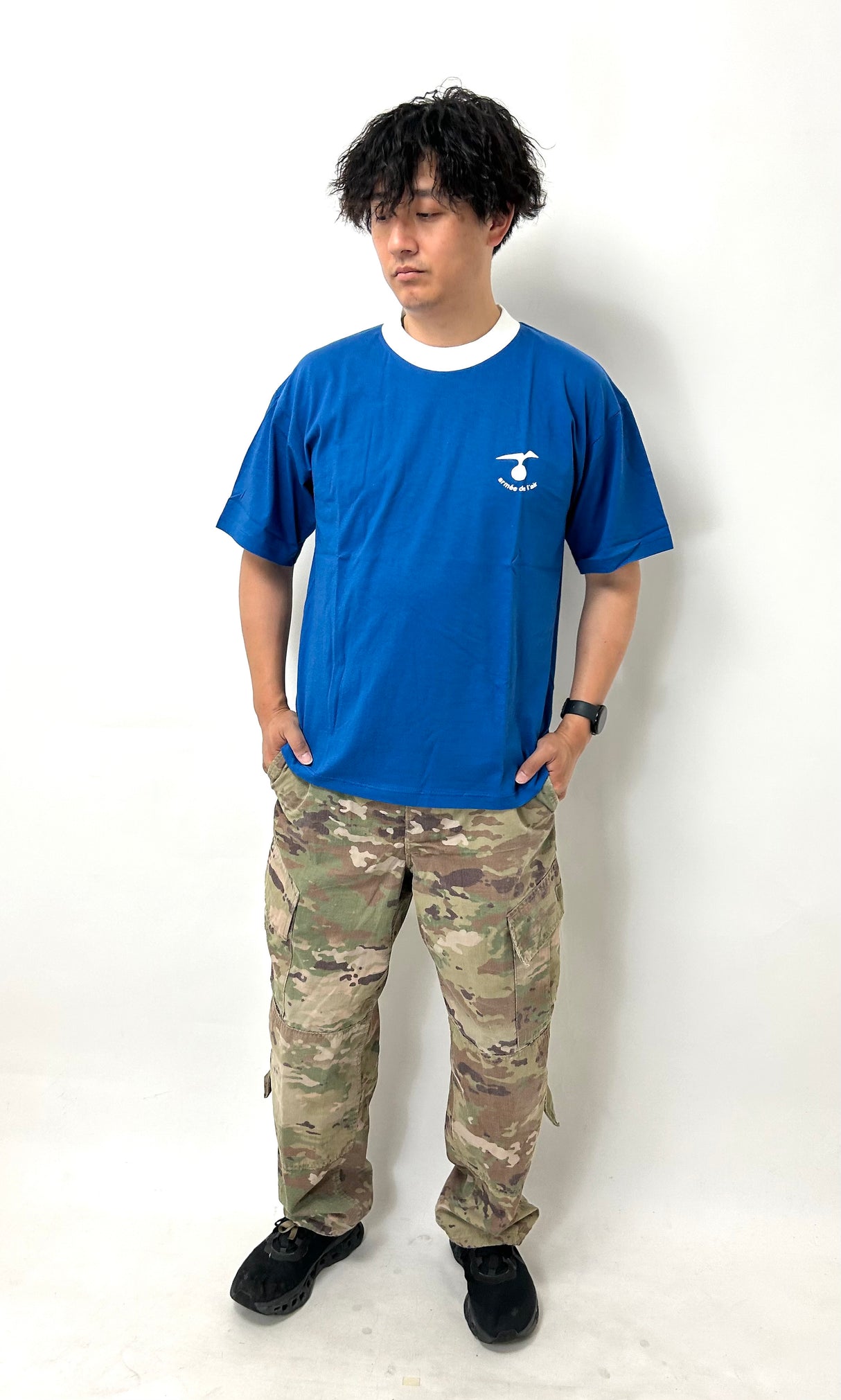 フランス空軍 エアフォース ブルー Tシャツ 新品 T87N-