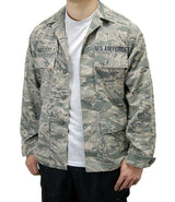アメリカ空軍 USAF デジタルタイガーカモ リップストップ ABUジャケット ワッペン付 USED A4URW=