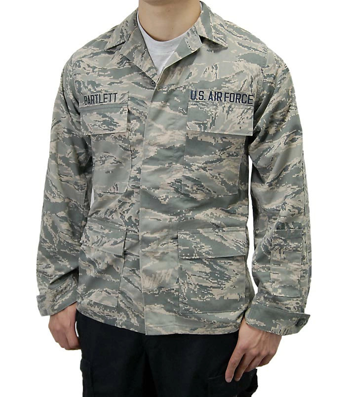 アメリカ空軍 USAF デジタルタイガーカモ リップストップ ABUジャケット ワッペン付 USED A4URW=