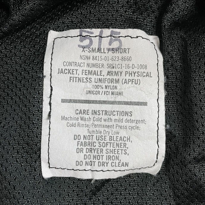 アメリカ軍 U.S.ARMY ブラック 後期型 APFU トレーニングジャケット USED A78BU=