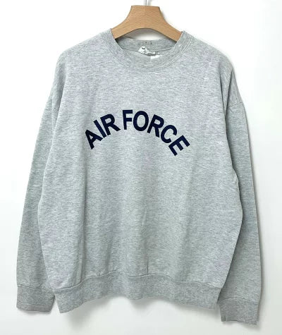 (10/31まで特価)アメリカ空軍 AIR FORCE ブループリント グレー スウェットシャツ USED A84U