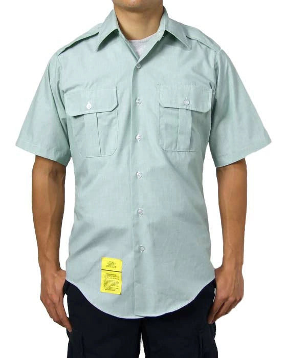 アメリカ陸軍 U.S.ARMY ライトグリーン 半袖ドレスシャツ 新品 AMY-SS-N-