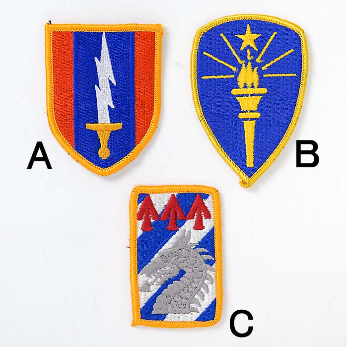 アメリカ軍 ミリタリー カラー部隊章ワッペン 新品 BRANCH-CN3A-
