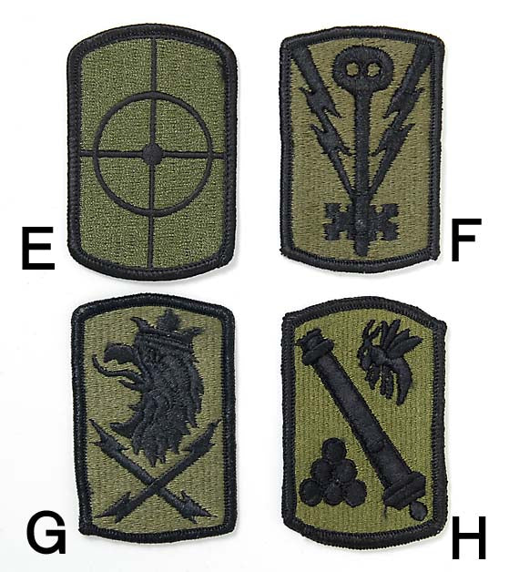 アメリカ軍 ミリタリー OD 部隊章ワッペン 新品 BRANCH-GN2A-