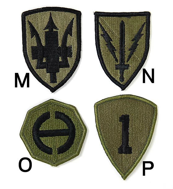 アメリカ軍 ミリタリー OD 部隊章ワッペン 新品 BRANCH-GN2A-