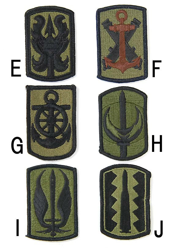 アメリカ軍 ミリタリー OD 部隊章ワッペン 新品 BRANCH-GN2-