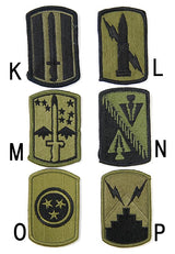 アメリカ軍 ミリタリー OD 部隊章ワッペン 新品 BRANCH-GN2-