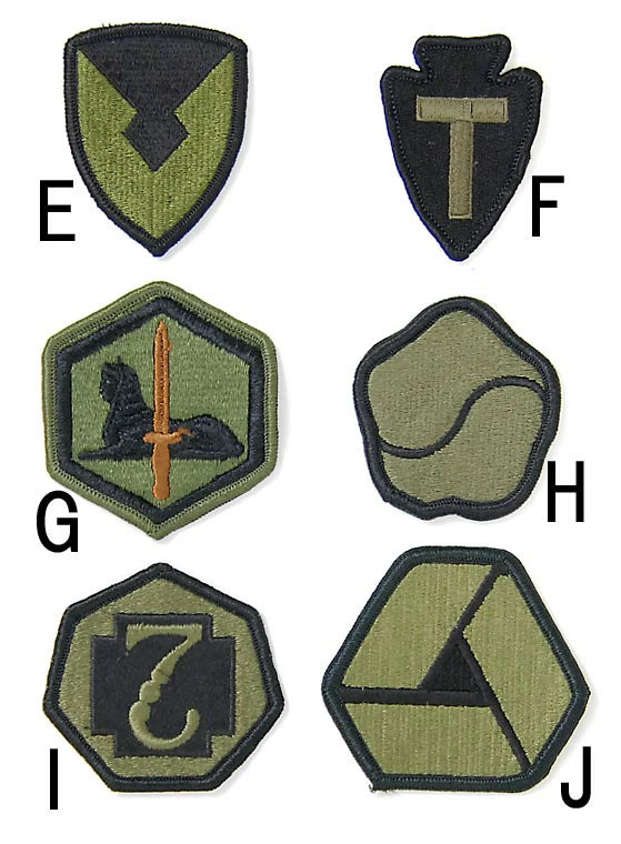アメリカ軍 ミリタリー OD 部隊章ワッペン 新品 BRANCH-GN3-