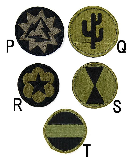 アメリカ軍 ミリタリー OD 部隊章ワッペン 新品 BRANCH-GN3-