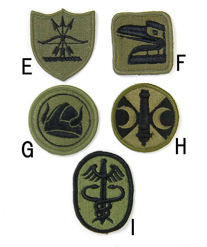 アメリカ軍 ミリタリー OD 部隊章ワッペン 新品 BRANCH-GN4-