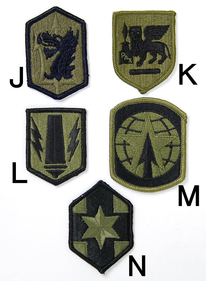 アメリカ軍 ミリタリー OD 部隊章ワッペン 新品 BRANCH-GN4-