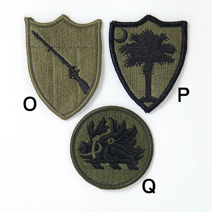 アメリカ軍 ミリタリー OD 部隊章ワッペン 新品 BRANCH-GN4-