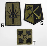 アメリカ軍 ミリタリー OD 部隊章ワッペン 新品 BRANCH-GN4-