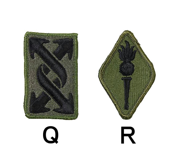 アメリカ軍 ミリタリー OD 部隊章ワッペン 新品 BRANCH-GN5A-