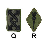 アメリカ軍 ミリタリー OD 部隊章ワッペン 新品 BRANCH-GN5A-