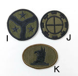 アメリカ軍 ミリタリー OD 部隊章ワッペン 新品 BRANCH-GN5A-